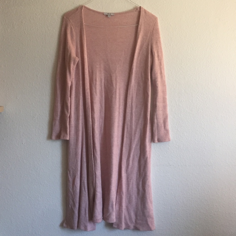 Knit Pink/Blush Long Sweater Cardigan